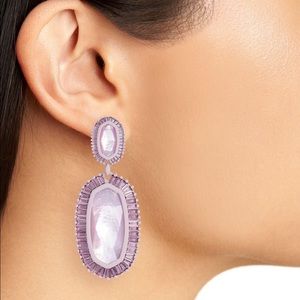 Kendra Scott kaki earrings lilac mother of pearl